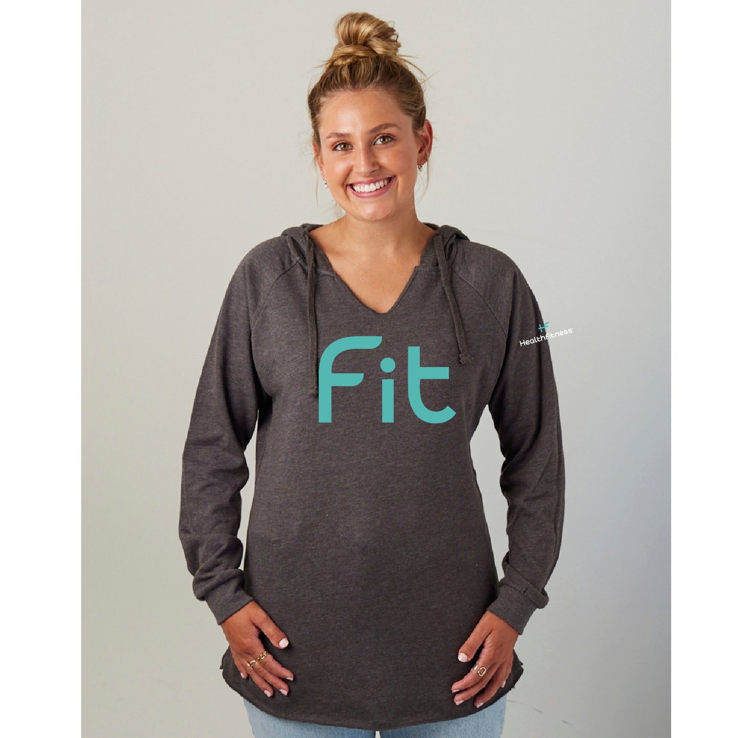 HealthFitness Ladies Beach Fleece Pullover Hood (FIT)