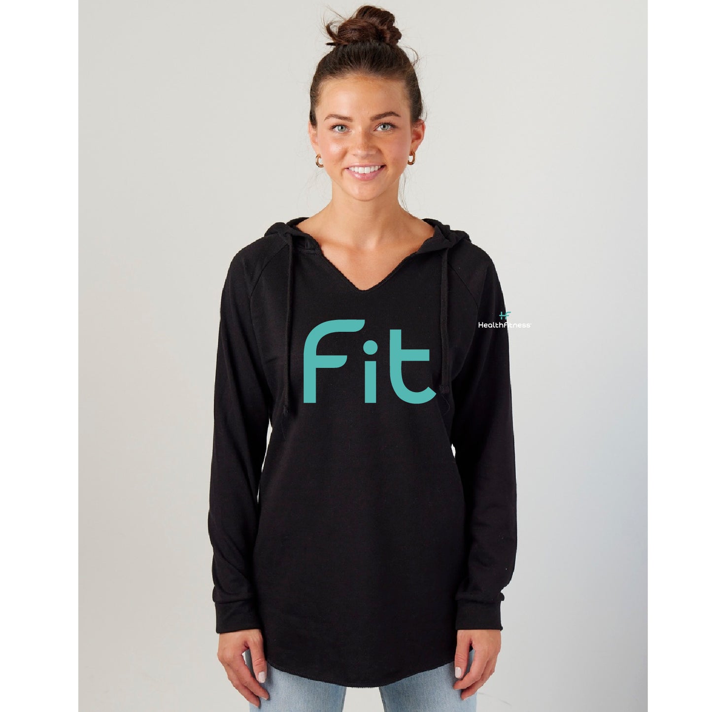 HealthFitness Ladies Beach Fleece Pullover Hood (FIT)