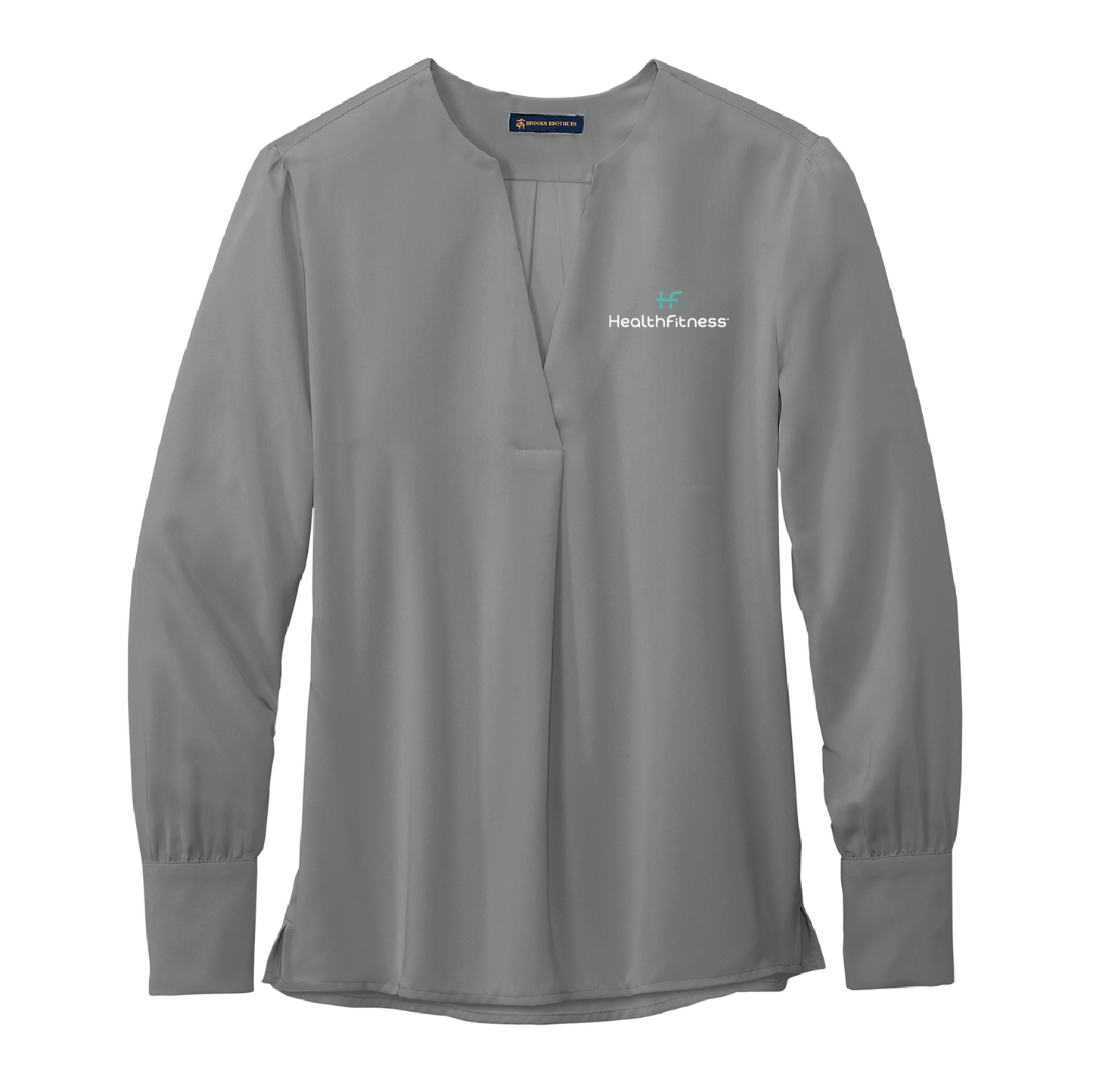 HealthFitness Women’s Open-Neck Satin Blouse