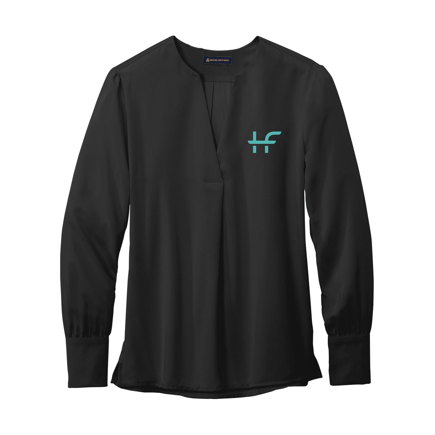 HealthFitness Women’s Open-Neck Satin Blouse (HF)