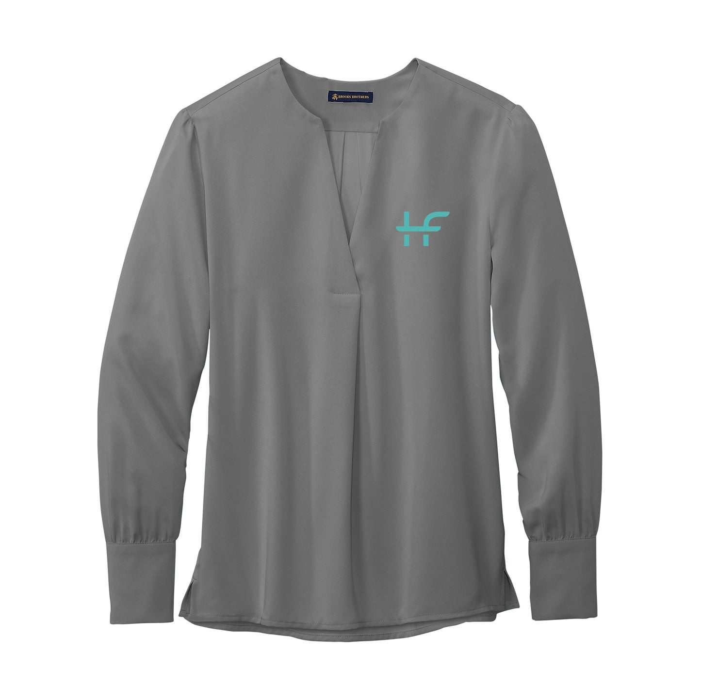 HealthFitness Women’s Open-Neck Satin Blouse (HF)