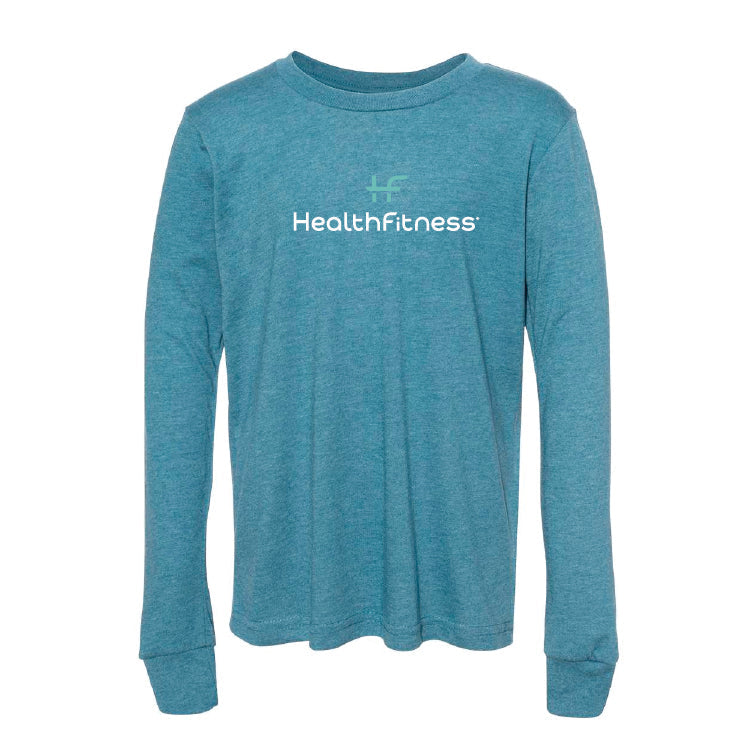 HealthFitness Unisex Heather CVC Long Sleeve Tee (HF FF)