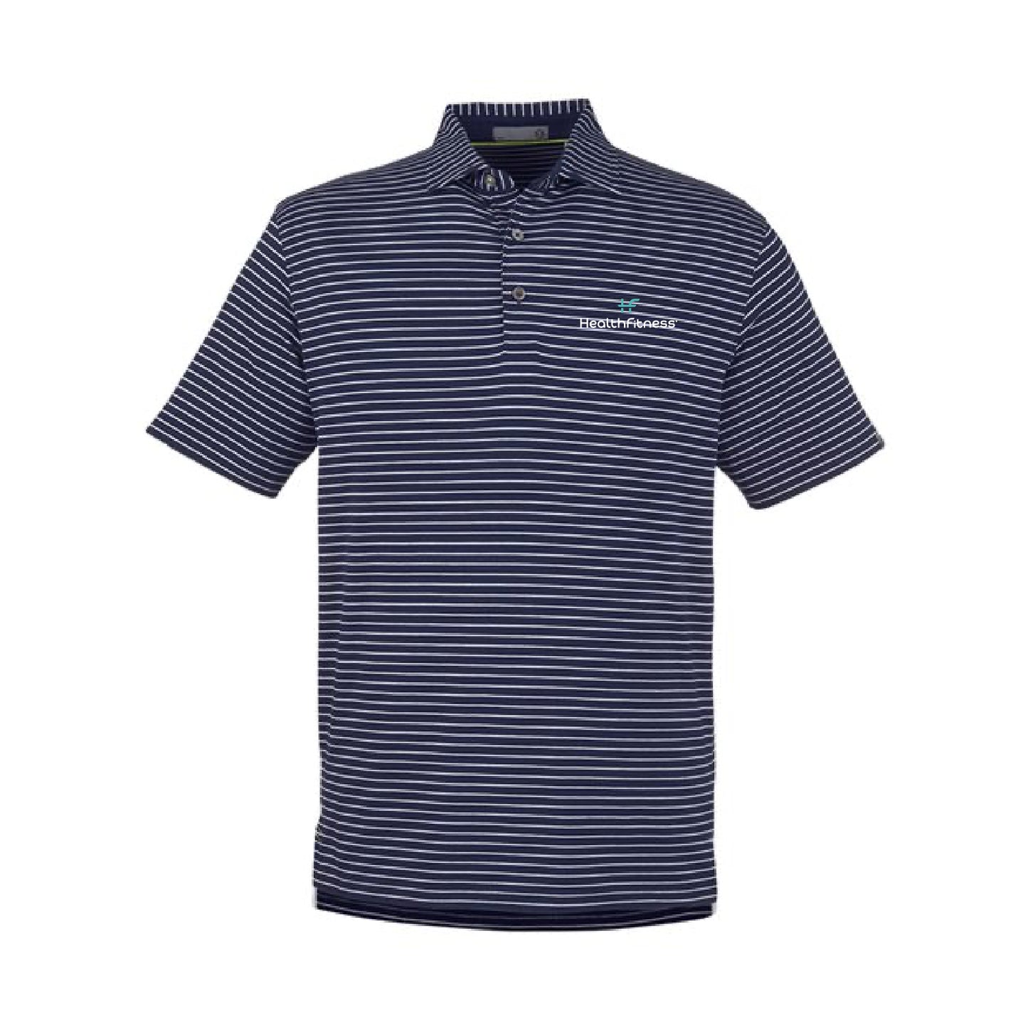 HealthFitness Cloud Lightweight Polo Brookline Stripe