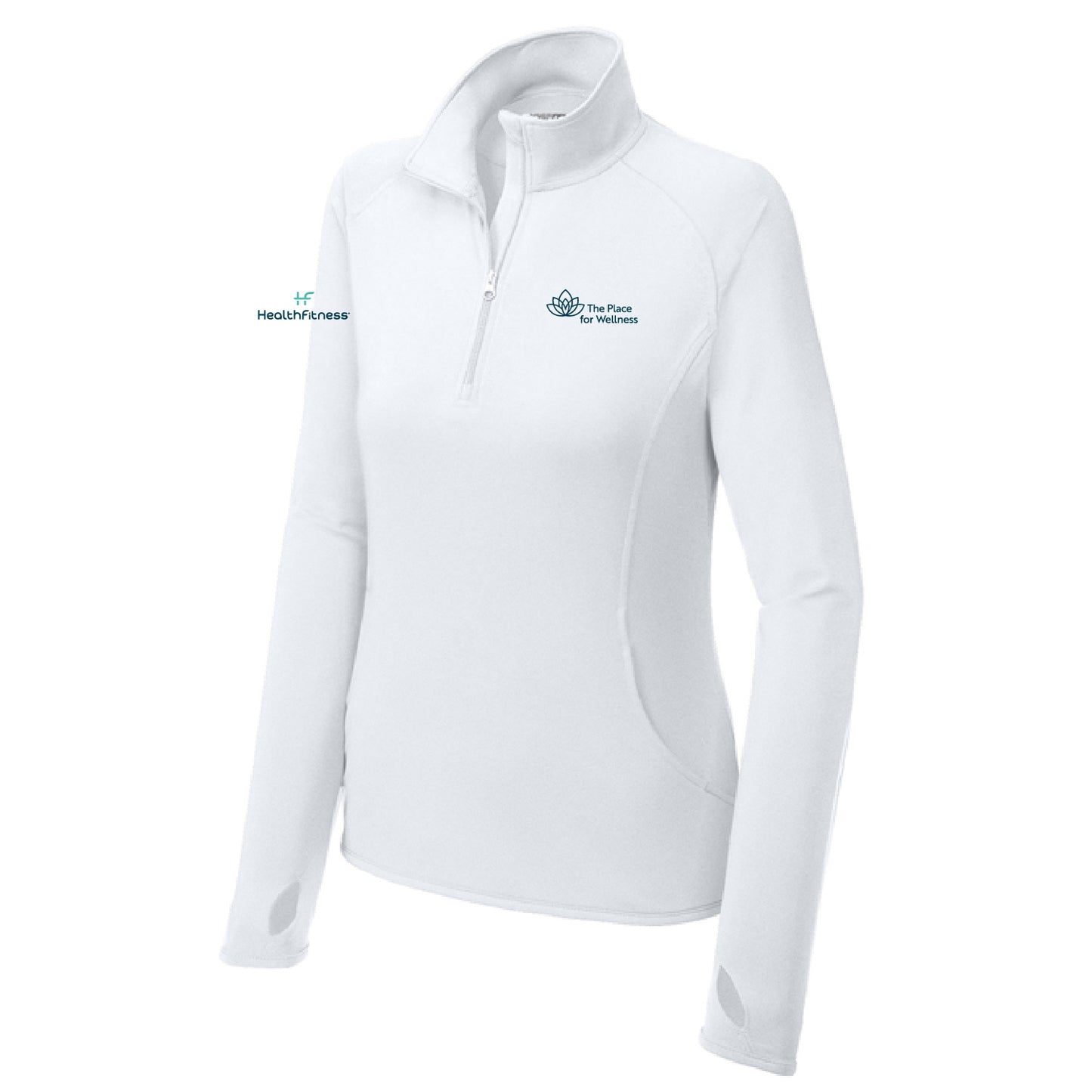 HealthFitness + TPFW Ladies Sport-Wick Stretch 1/2-Zip
