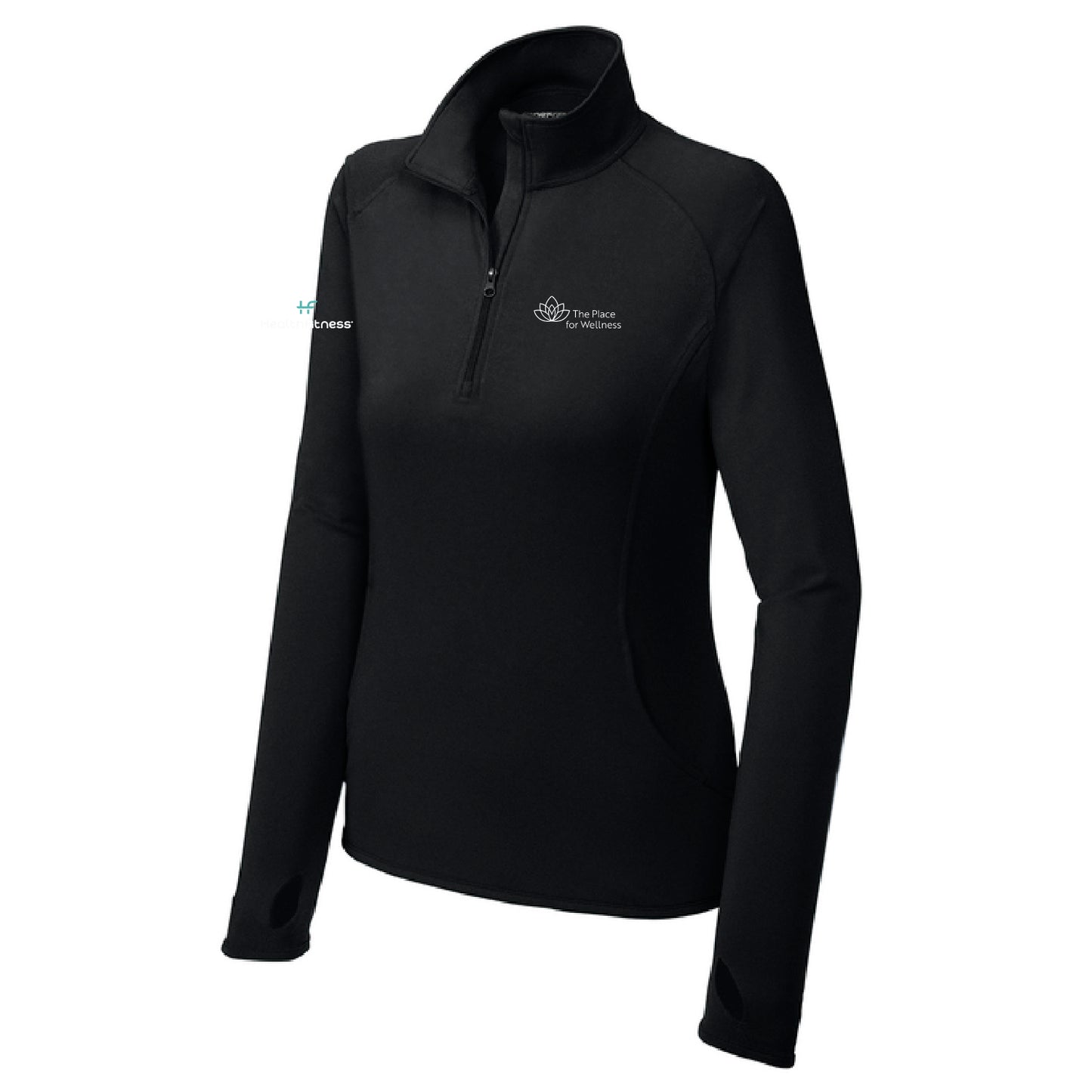 HealthFitness + TPFW Ladies Sport-Wick Stretch 1/2-Zip