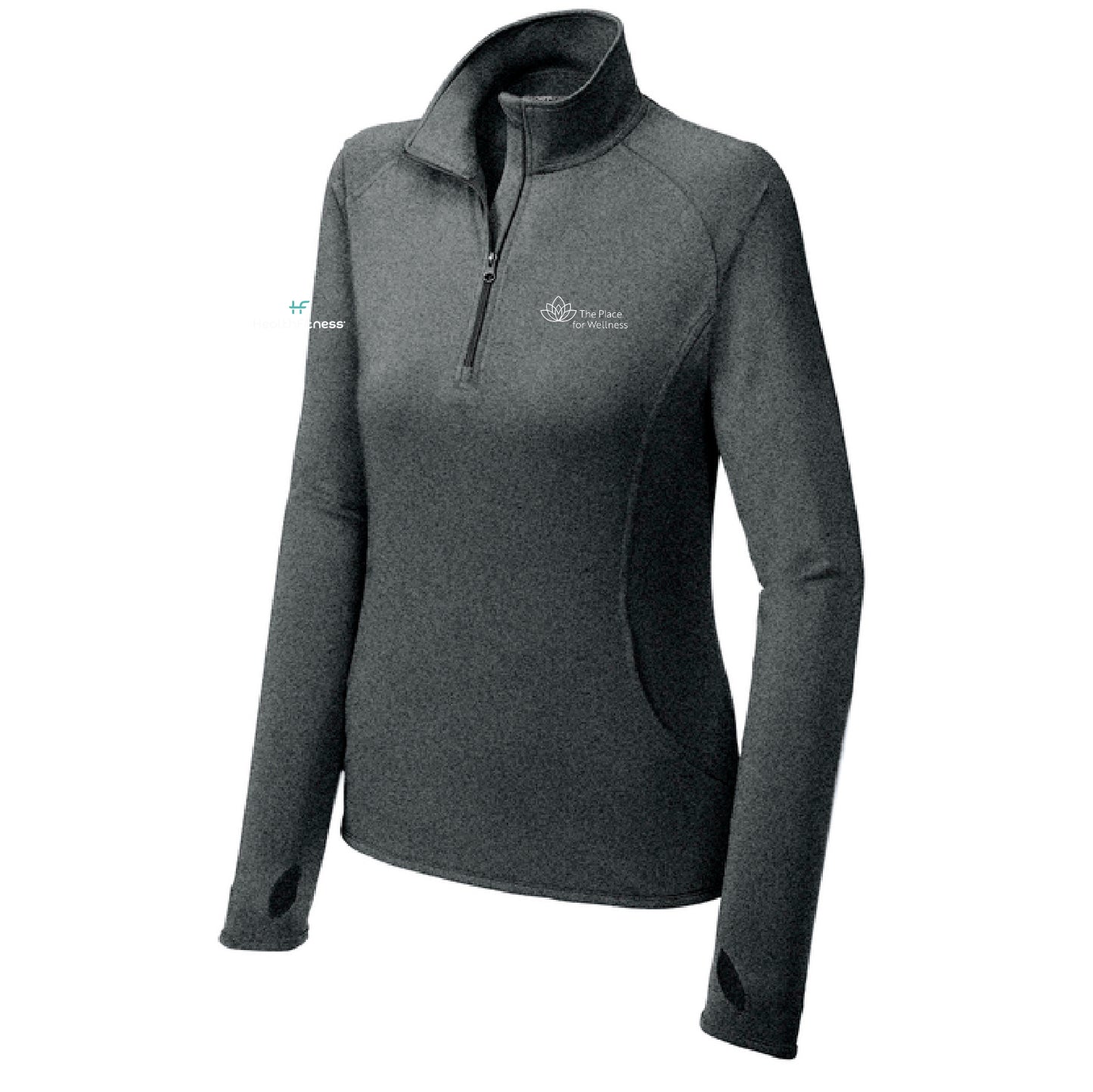 HealthFitness + TPFW Ladies Sport-Wick Stretch 1/2-Zip